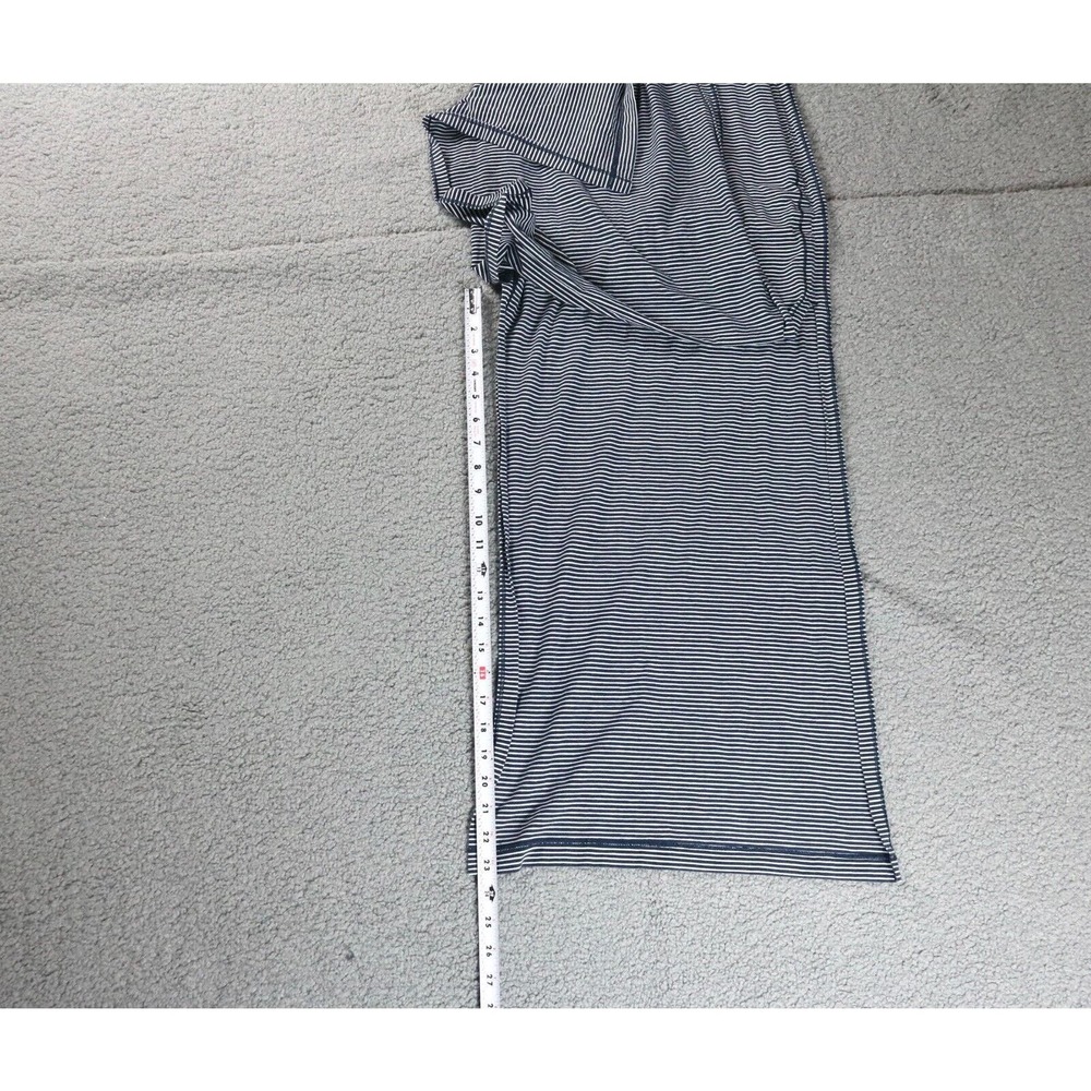 Lululemon Athletica Refresh Maxi Dress 2 Blue White Striped High Side Slits - Picture 10 of 13